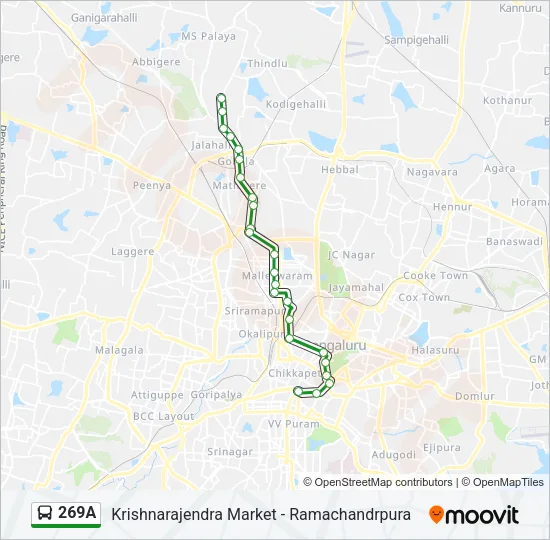 269A Bus Line Map