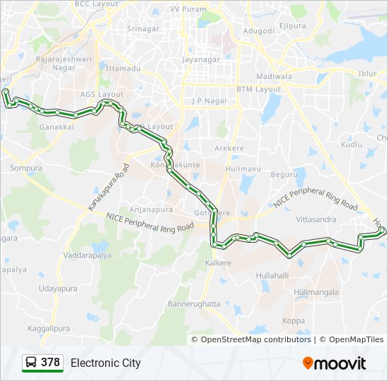 Electronic City Route Map 378 Route: Schedules, Stops & Maps - Electronic City (Updated)