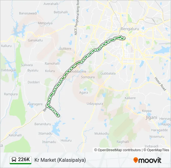 226K Bus Line Map
