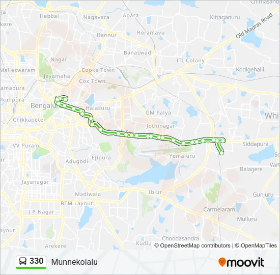 330 Bus Line Map