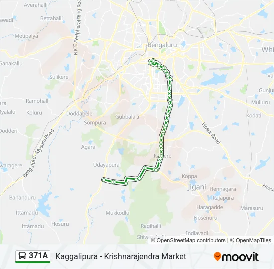 371A Bus Line Map