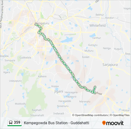 359 Bus Line Map