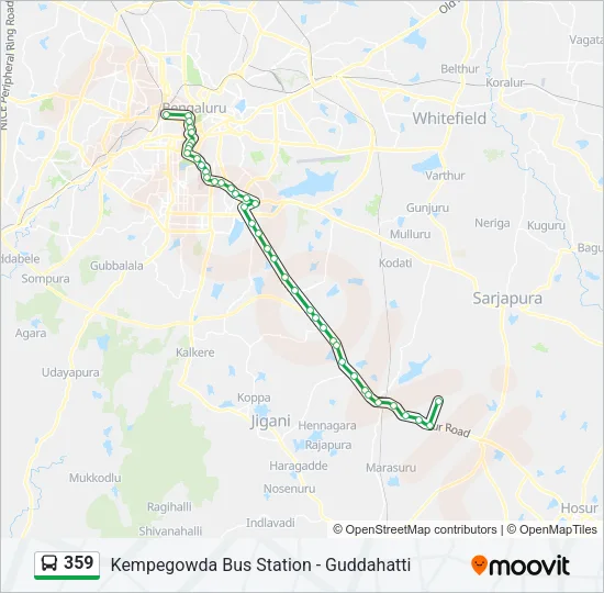 359 Bus Line Map