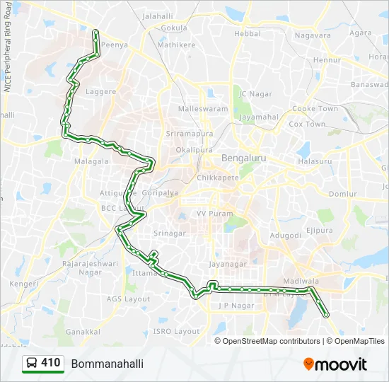 410 Bus Line Map