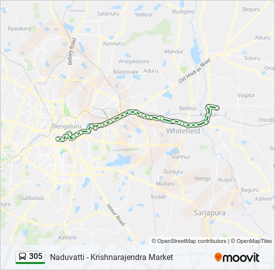 305 bus Line Map