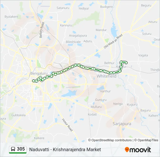 305 Bus Line Map