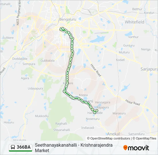 366BA Bus Line Map