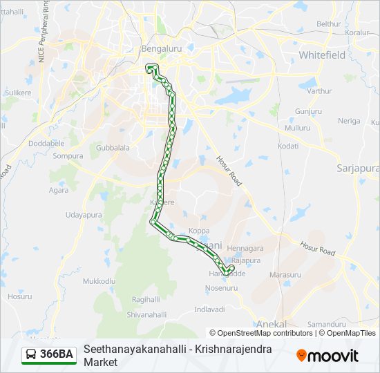 366BA bus Line Map