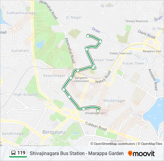 119 Route Schedules Stops Maps Shivajinagar Bus Station