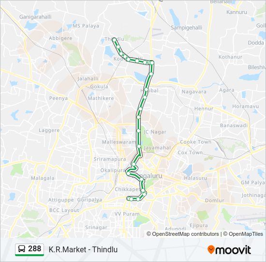 288 bus Line Map