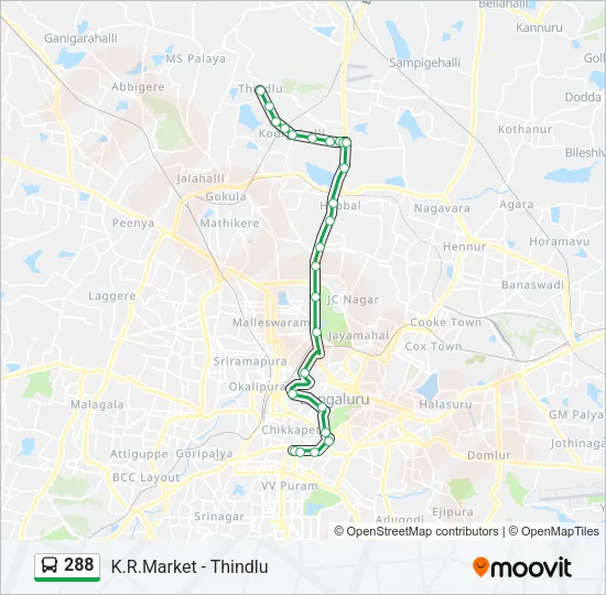288 Bus Line Map