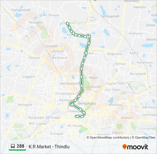 288 Bus Line Map