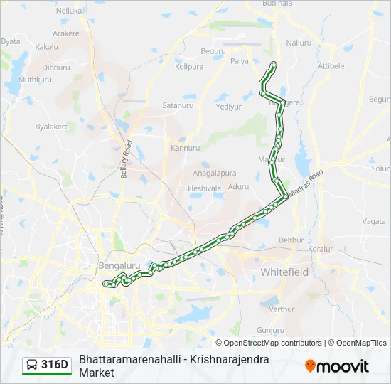 316D Bus Line Map