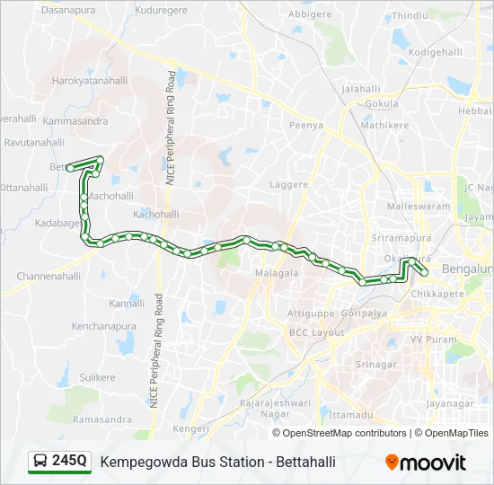 245Q Bus Line Map