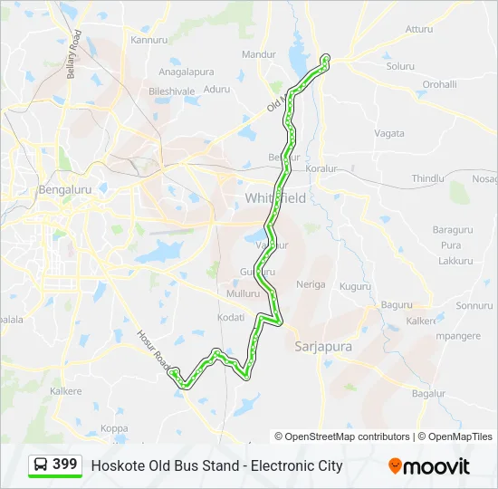 399 Bus Line Map