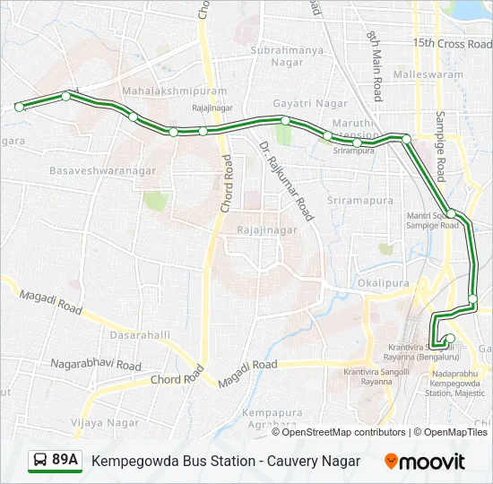 89A Bus Line Map