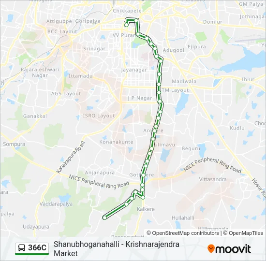 366C Bus Line Map