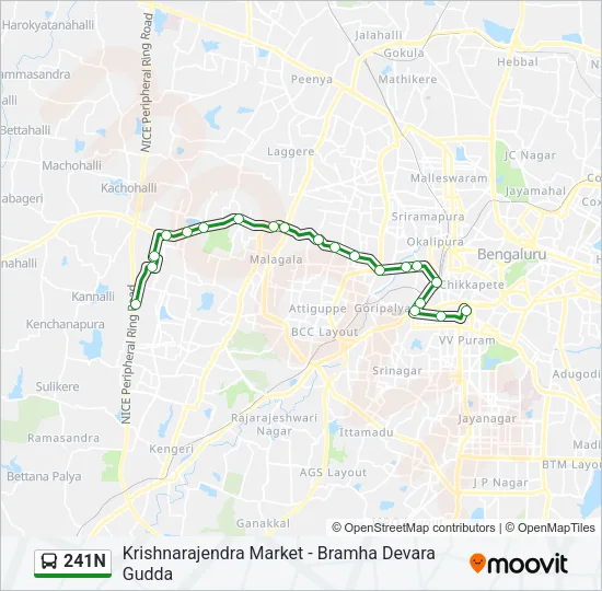 241N Bus Line Map