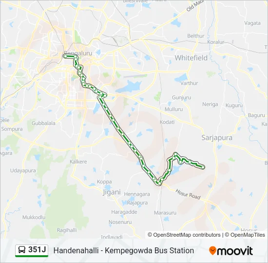 351J Bus Line Map