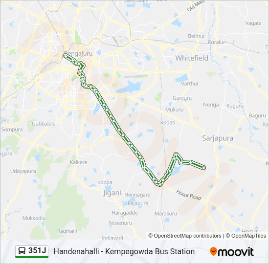 351J bus Line Map