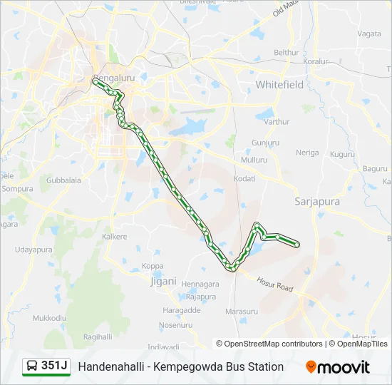 351J Bus Line Map