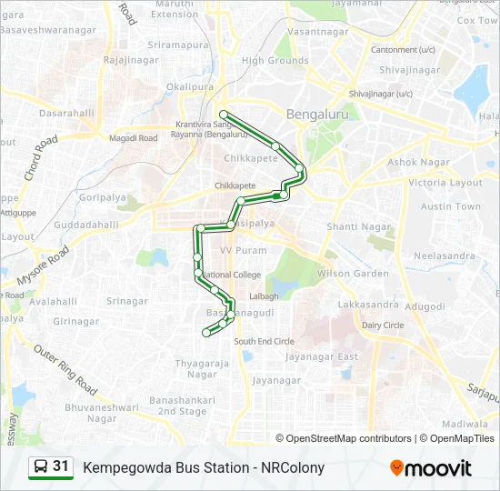 31 Bus Line Map