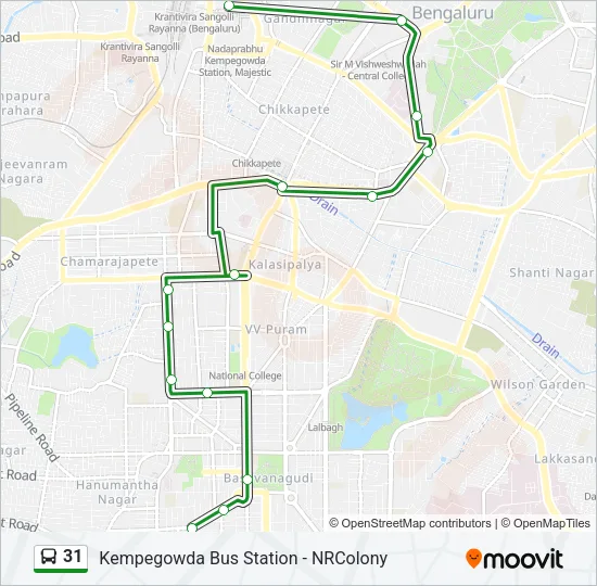 31 Bus Line Map
