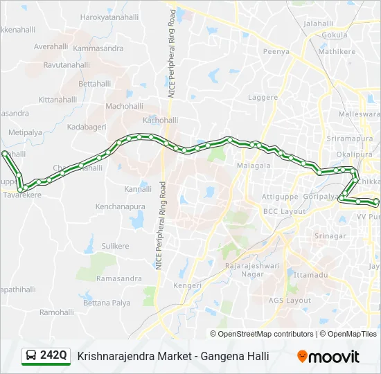 242Q Bus Line Map