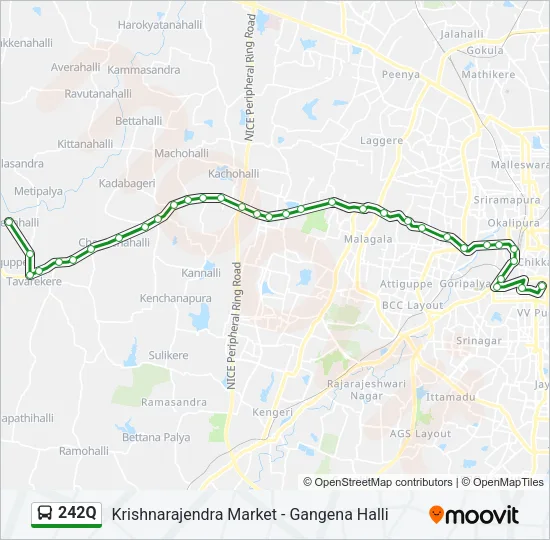 242Q Bus Line Map