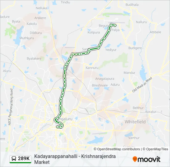 289K Bus Line Map