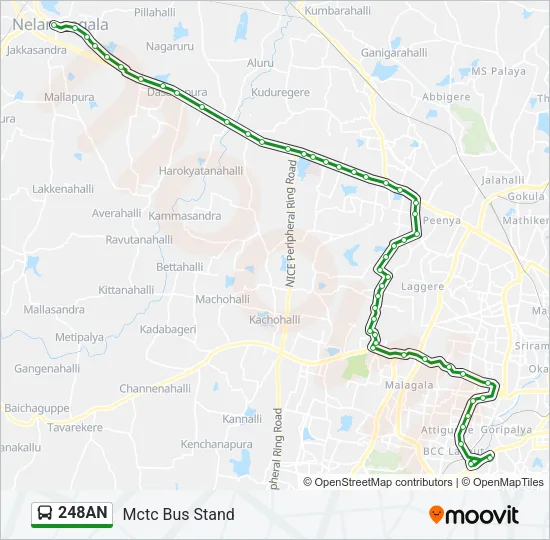 248AN Bus Line Map