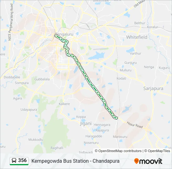 356 Bus Line Map