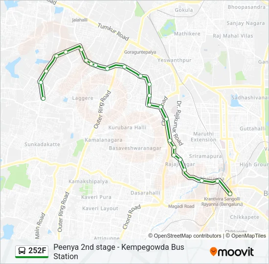 252F Bus Line Map