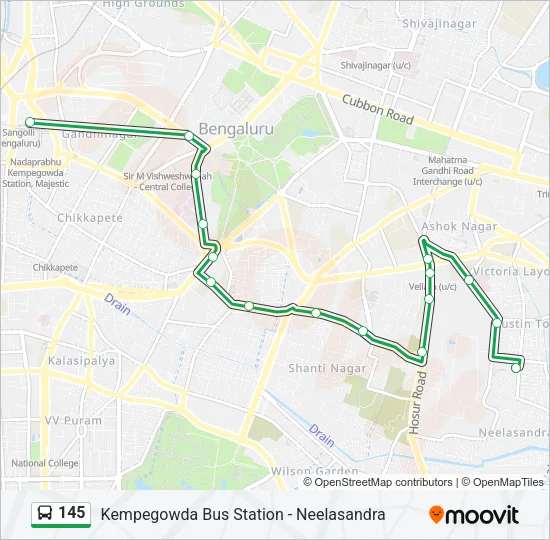 145 Bus Line Map