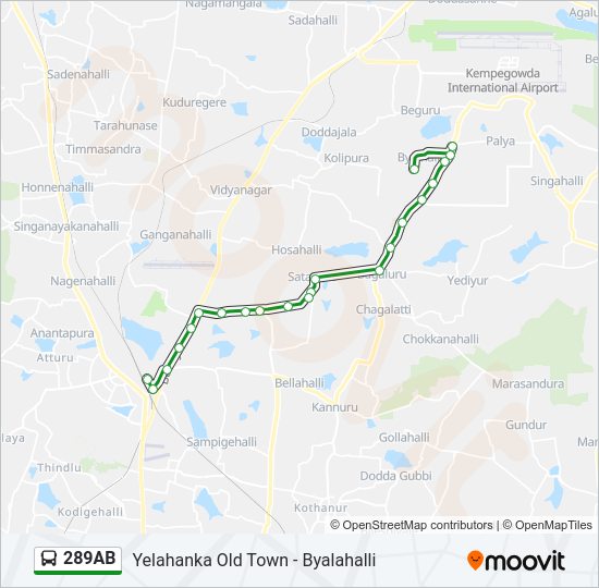 289AB bus Line Map