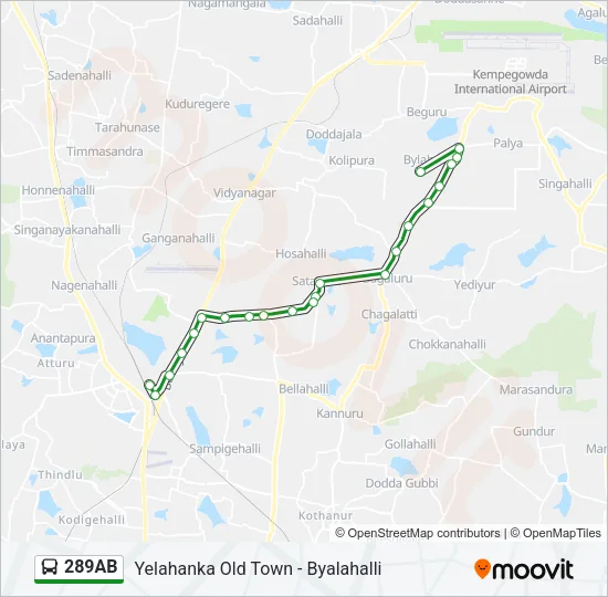 289AB Bus Line Map