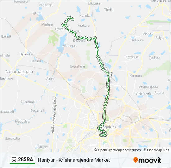 285RA Bus Line Map