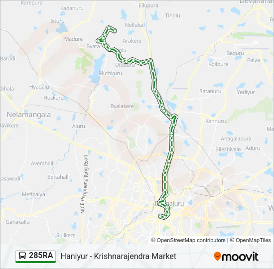 285RA Bus Line Map