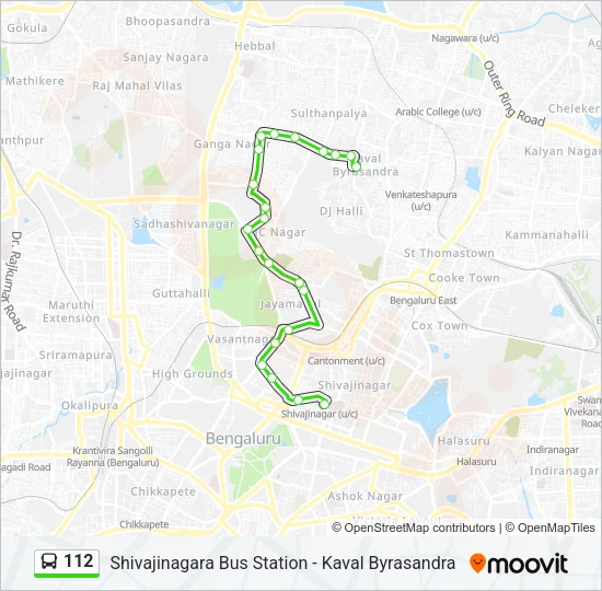 112 Bus Line Map