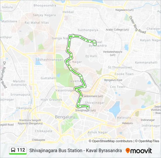 112 Bus Line Map