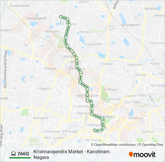 266Q Bus Line Map
