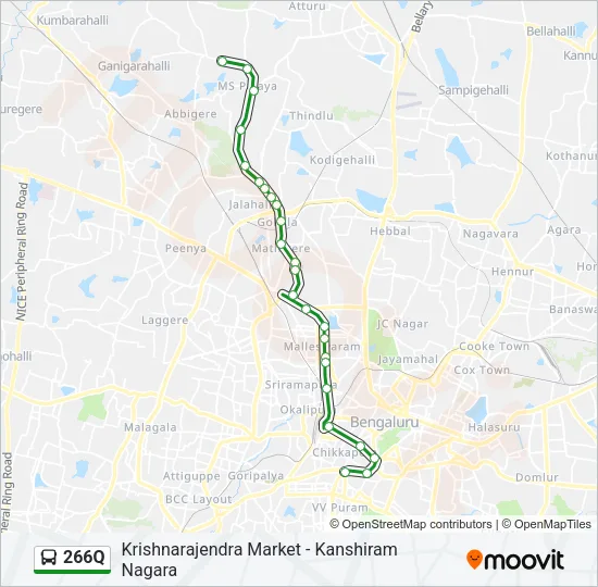 266Q Bus Line Map