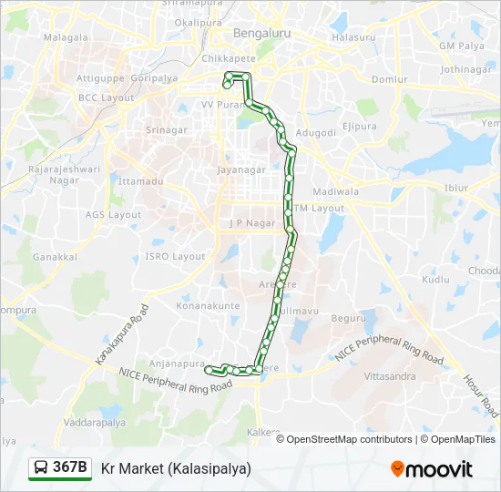 367B Bus Line Map