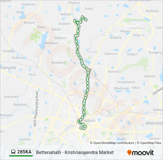 285KA Bus Line Map
