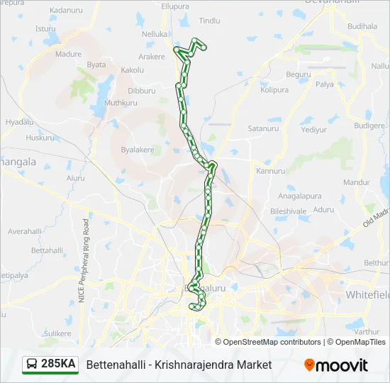 285KA Bus Line Map