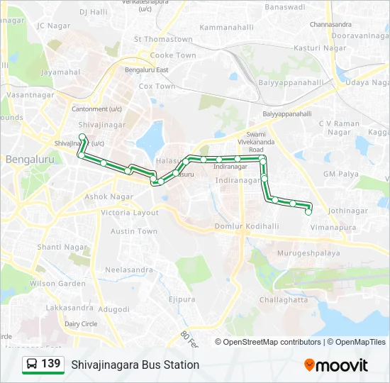 139 Bus Line Map