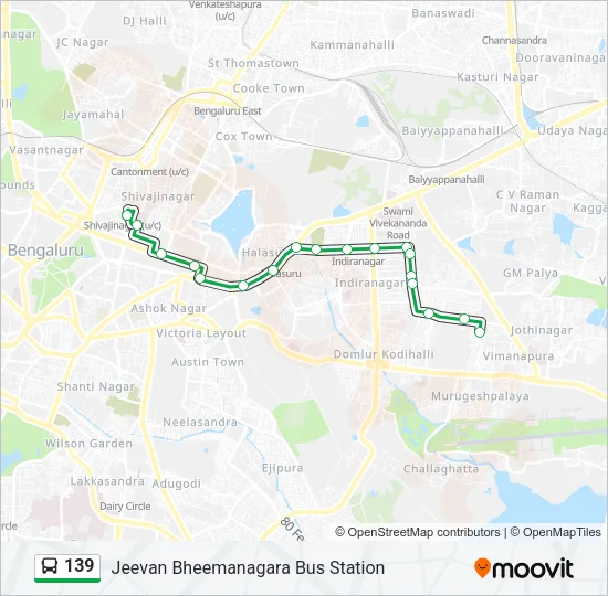 139 Bus Line Map