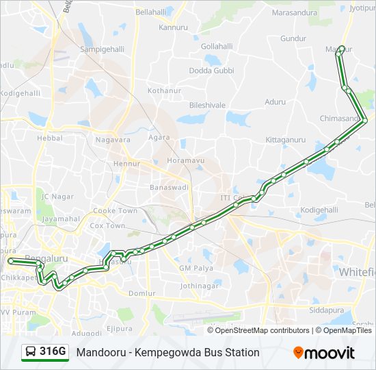 316G bus Line Map