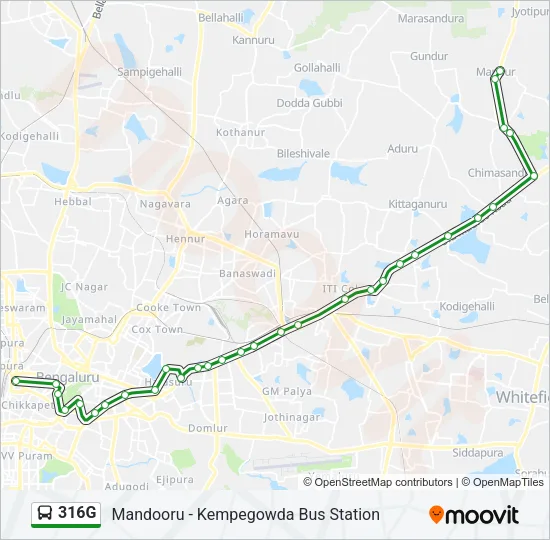 316G Bus Line Map