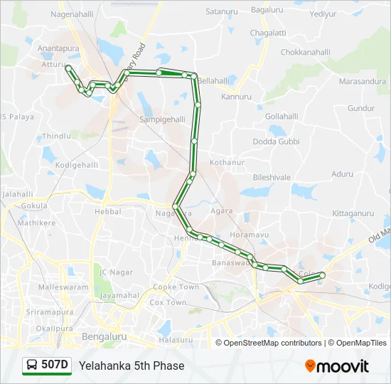 507D Bus Line Map